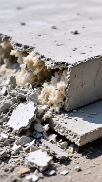 Asbestos material / removal site