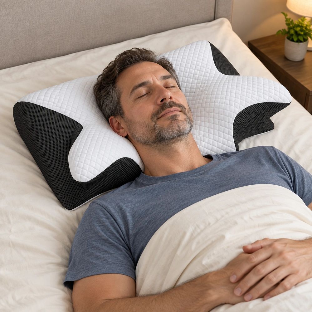 Dual-Height Cervical Memory Foam Pillow