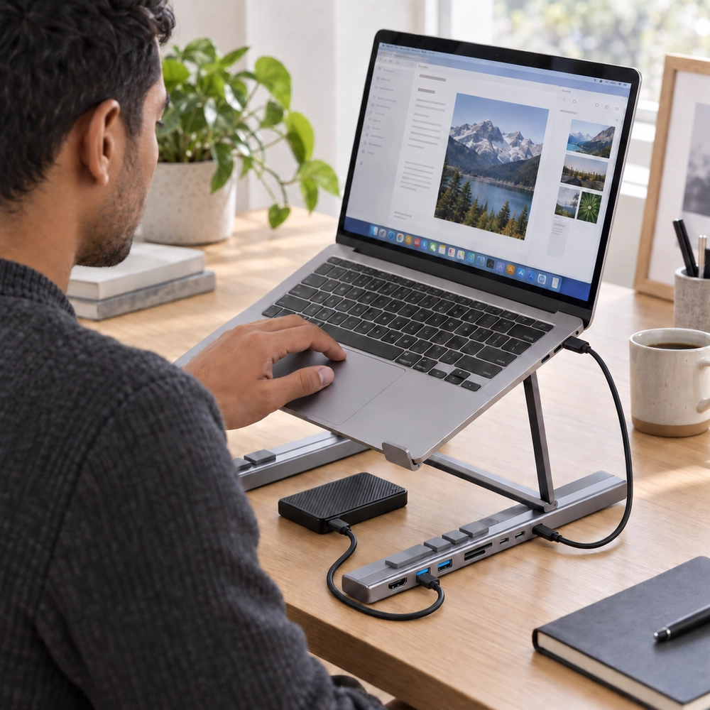 8-in-1 Laptop Docking Stand