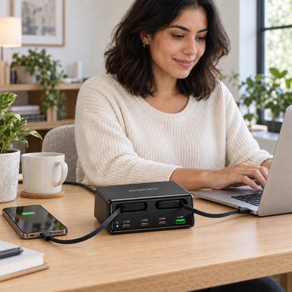Retractable Desktop Charging Hub