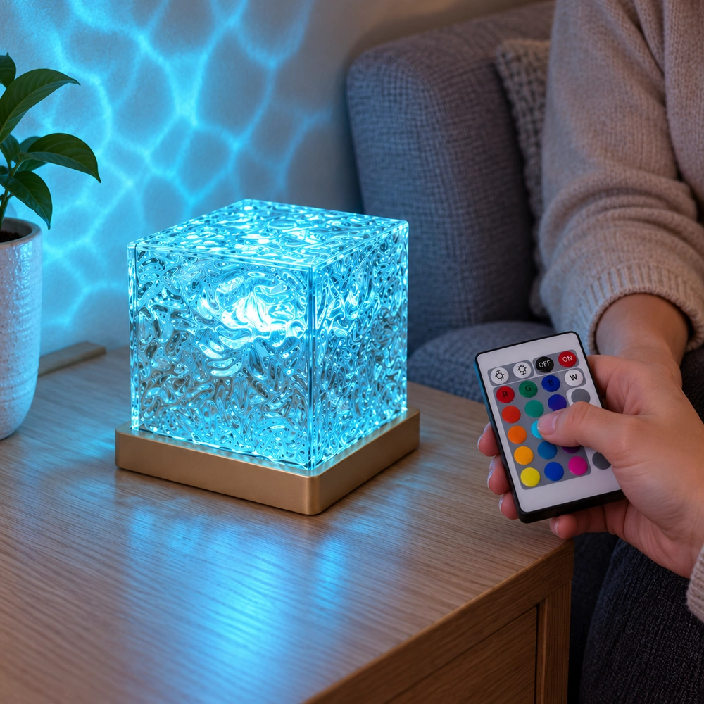 Dynamic Water-Ripple Projection Lamp