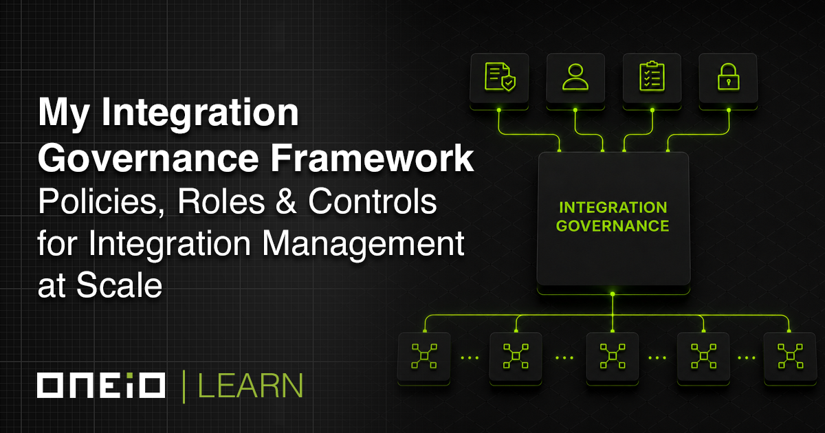 Governance Integration My Integration Governance Framework: Policies, Roles & Controls for ...