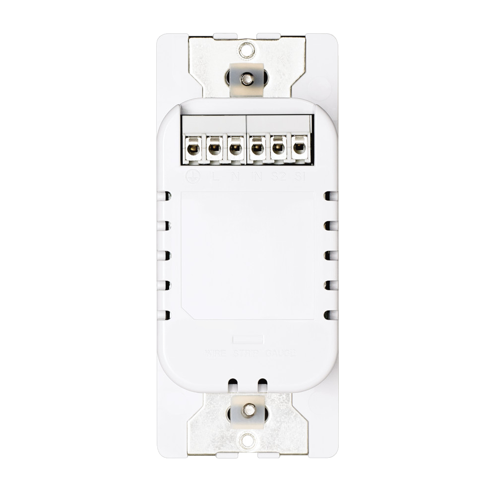Back of the Overture Wall Control showing its wiring terminals