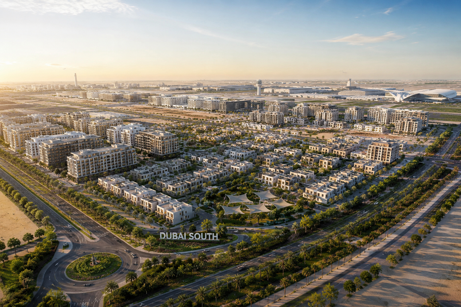 dubai south dron view for property
