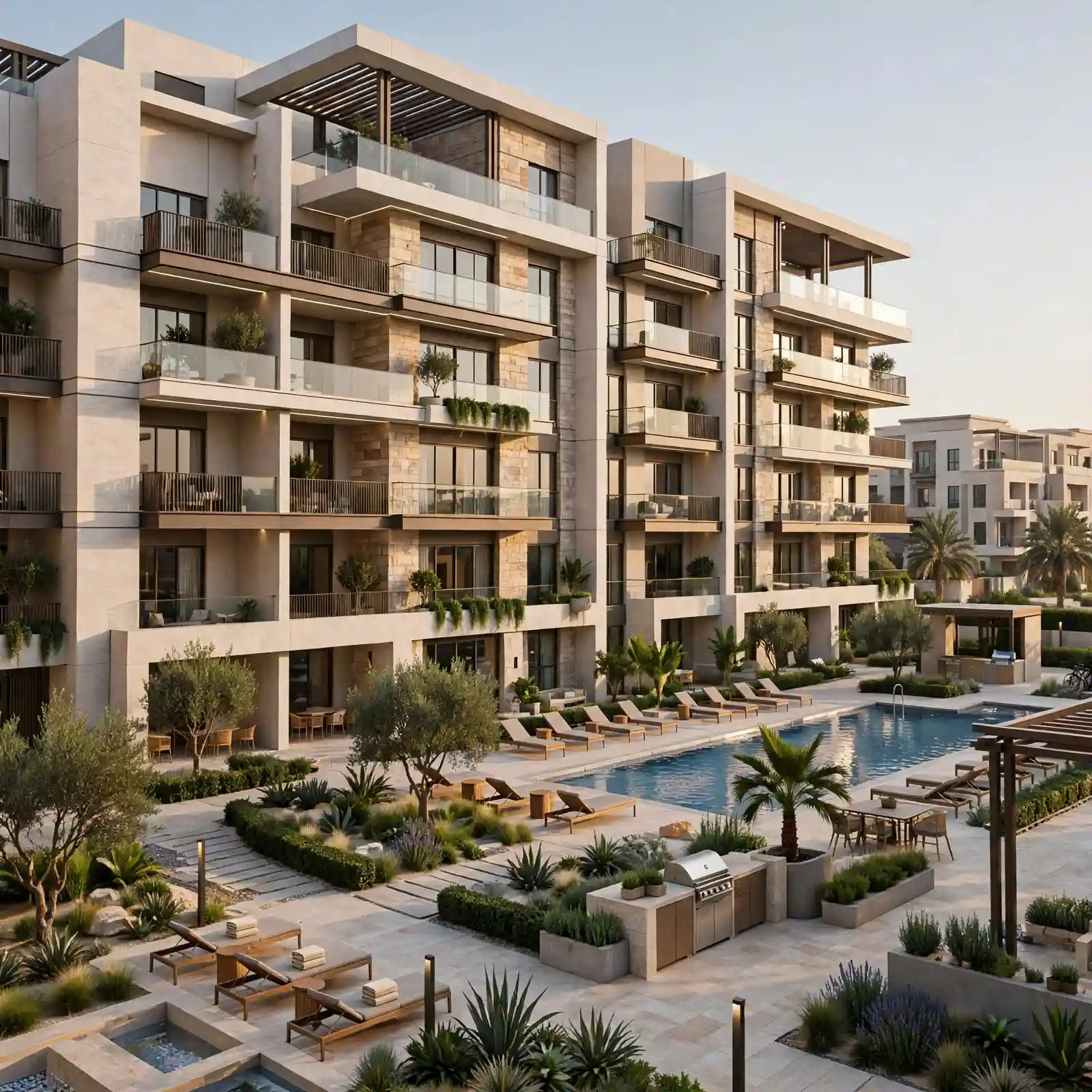 Modern Dubai rental apartment in a residential community