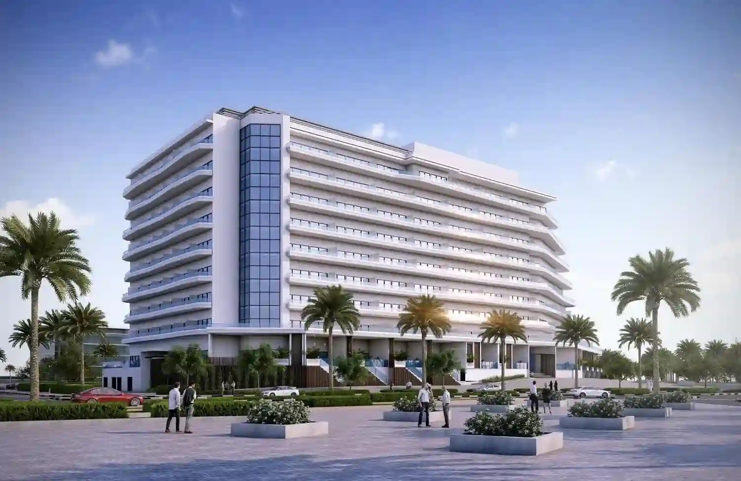 White building in dubai