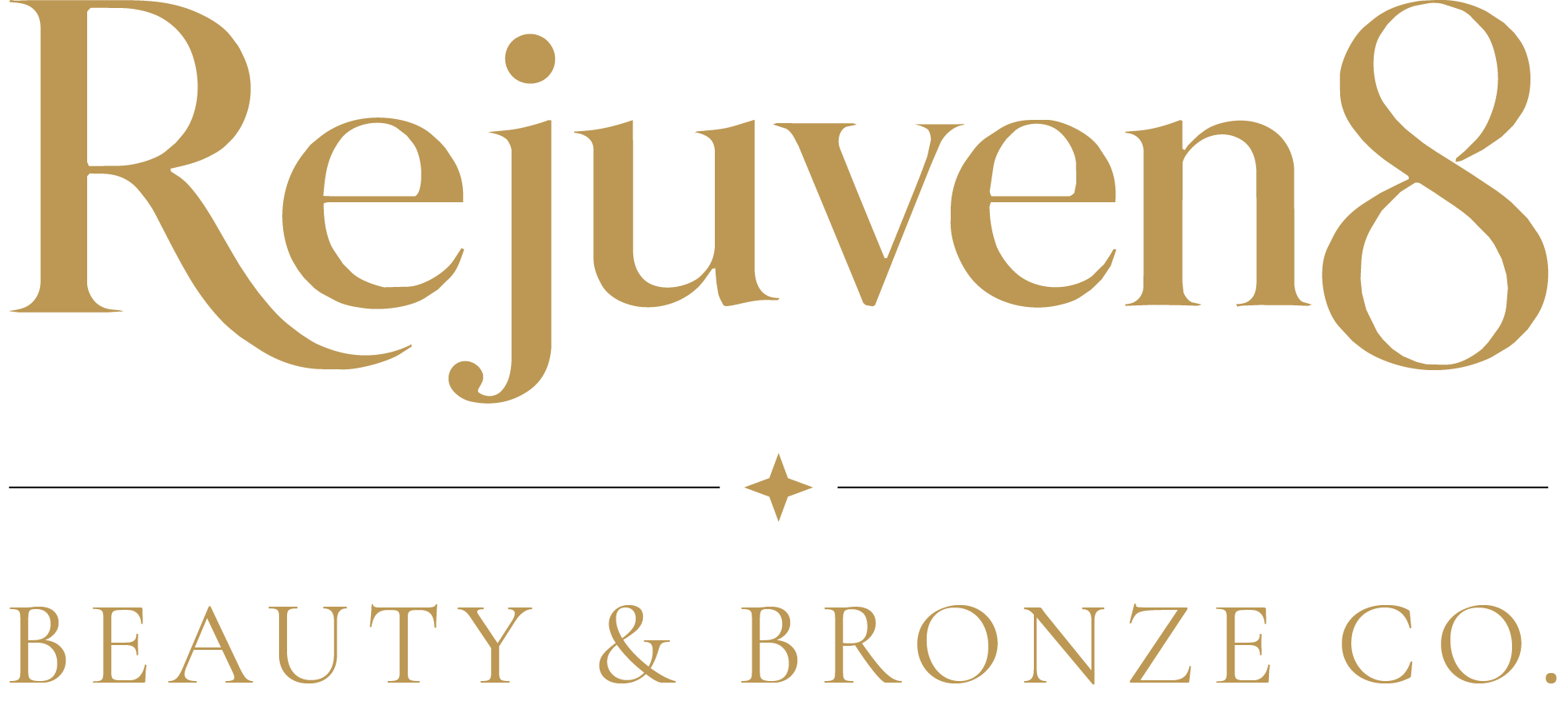 The Rejuven8 logo in gold