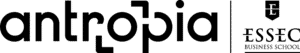 Logos of Antropia and ESSCA business school separated by a vertical line.