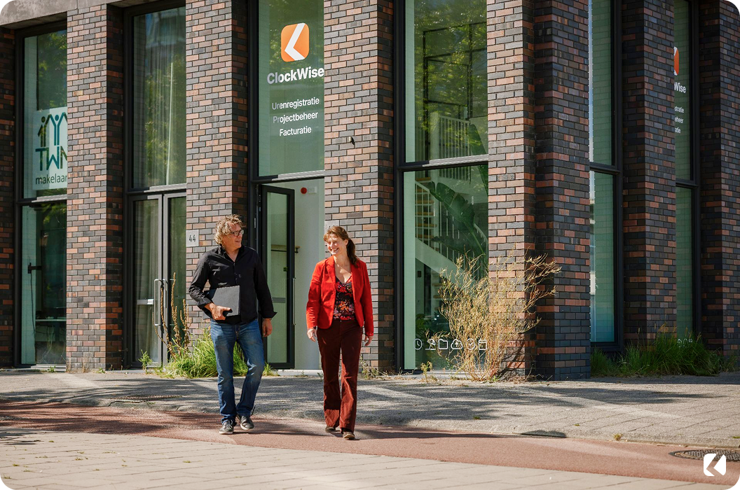 ClockWise app op een smartphone