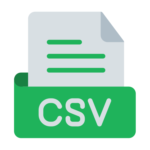 Icoon van een CSV-bestand