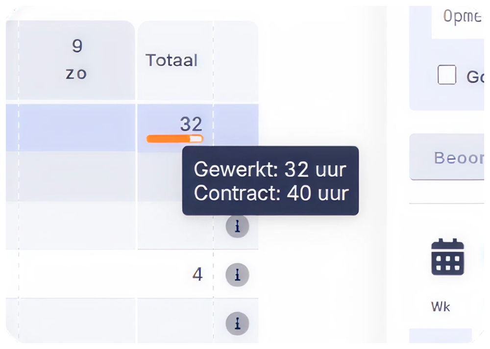 ClockWise app op een smartphone