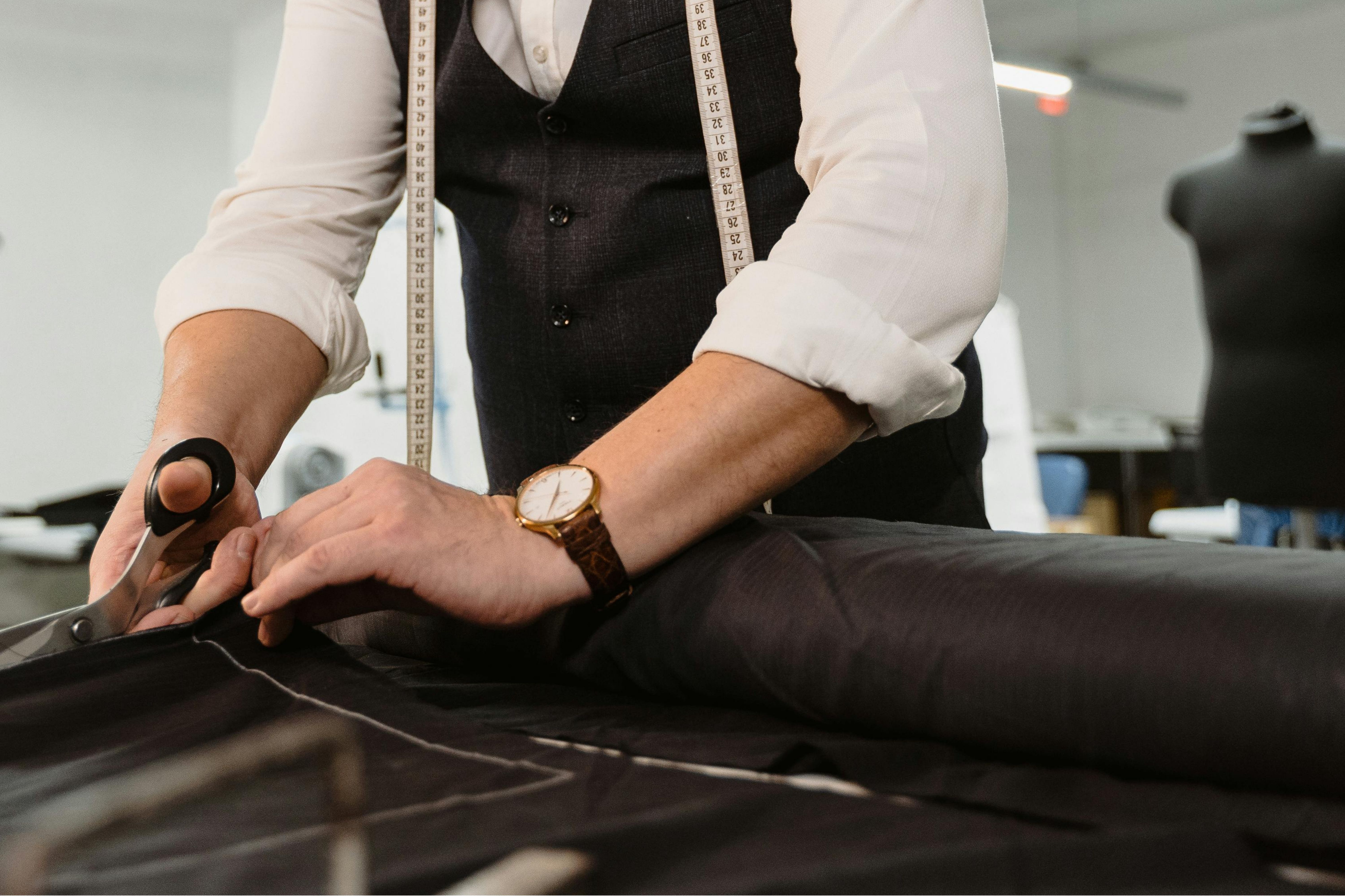 bespoke process - step 3- the cutting