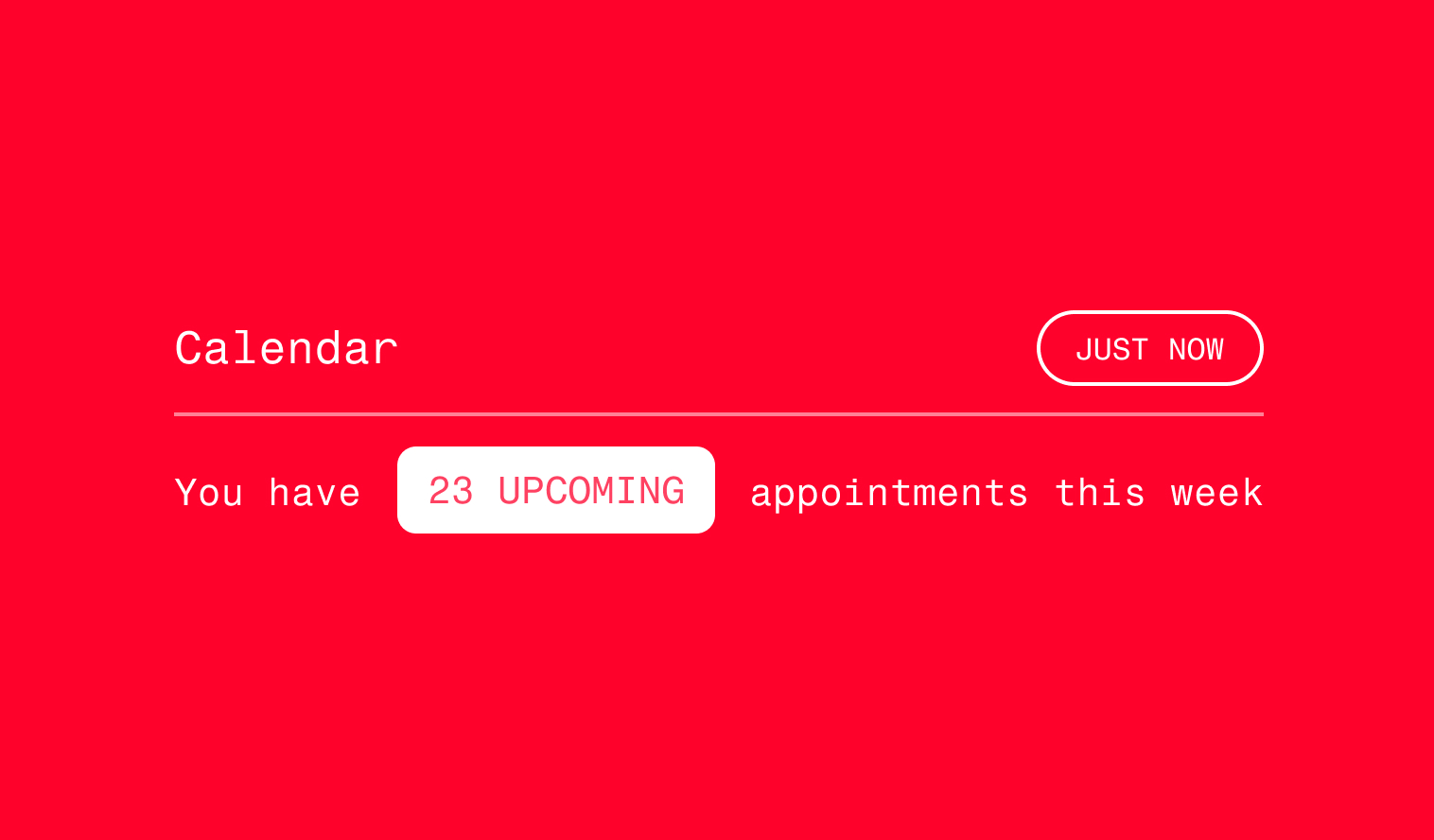 Graphic showing a sales calendar with upcoming appointments scheduled for the week, highlighting active appointment setting and meeting volume.