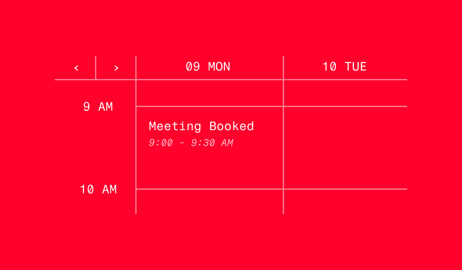 Calendar-style graphic showing a booked sales meeting within an appointment setting workflow, highlighting scheduled outreach and lead qualification calls.