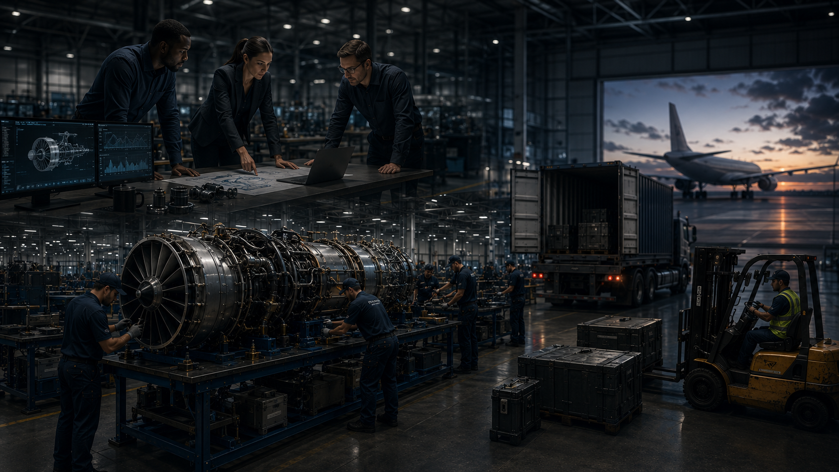 Aerospace program execution and manufacturing visual