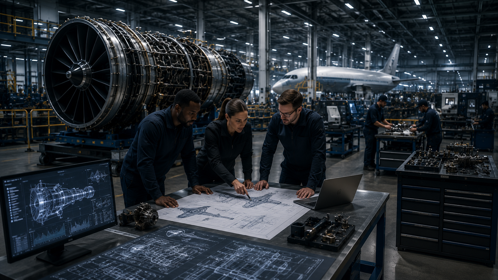 Aerospace engineering collaboration visual