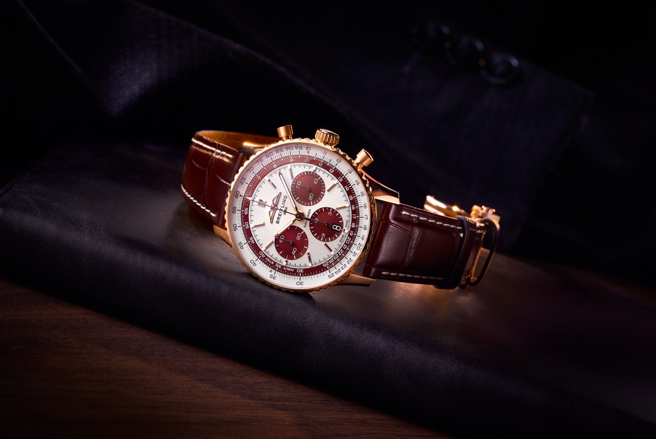 Professional product photography of Breitling timepiece for luxury brand campaign Singapore
