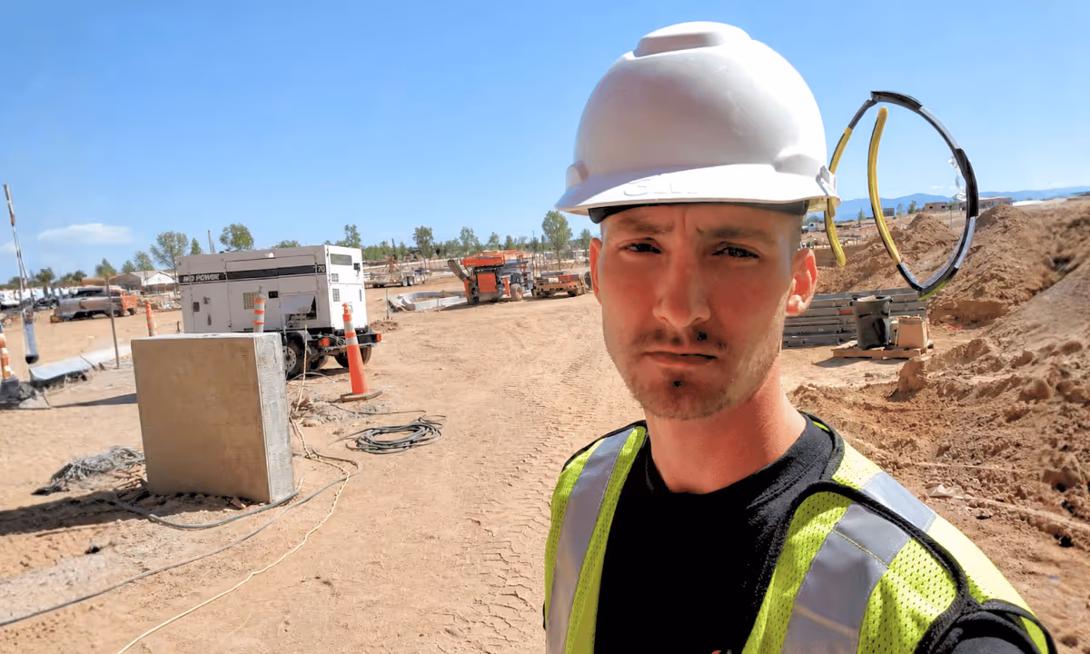 Aaron Poelker on site visit