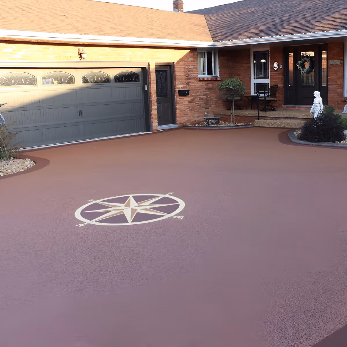 Rubber stone walkways