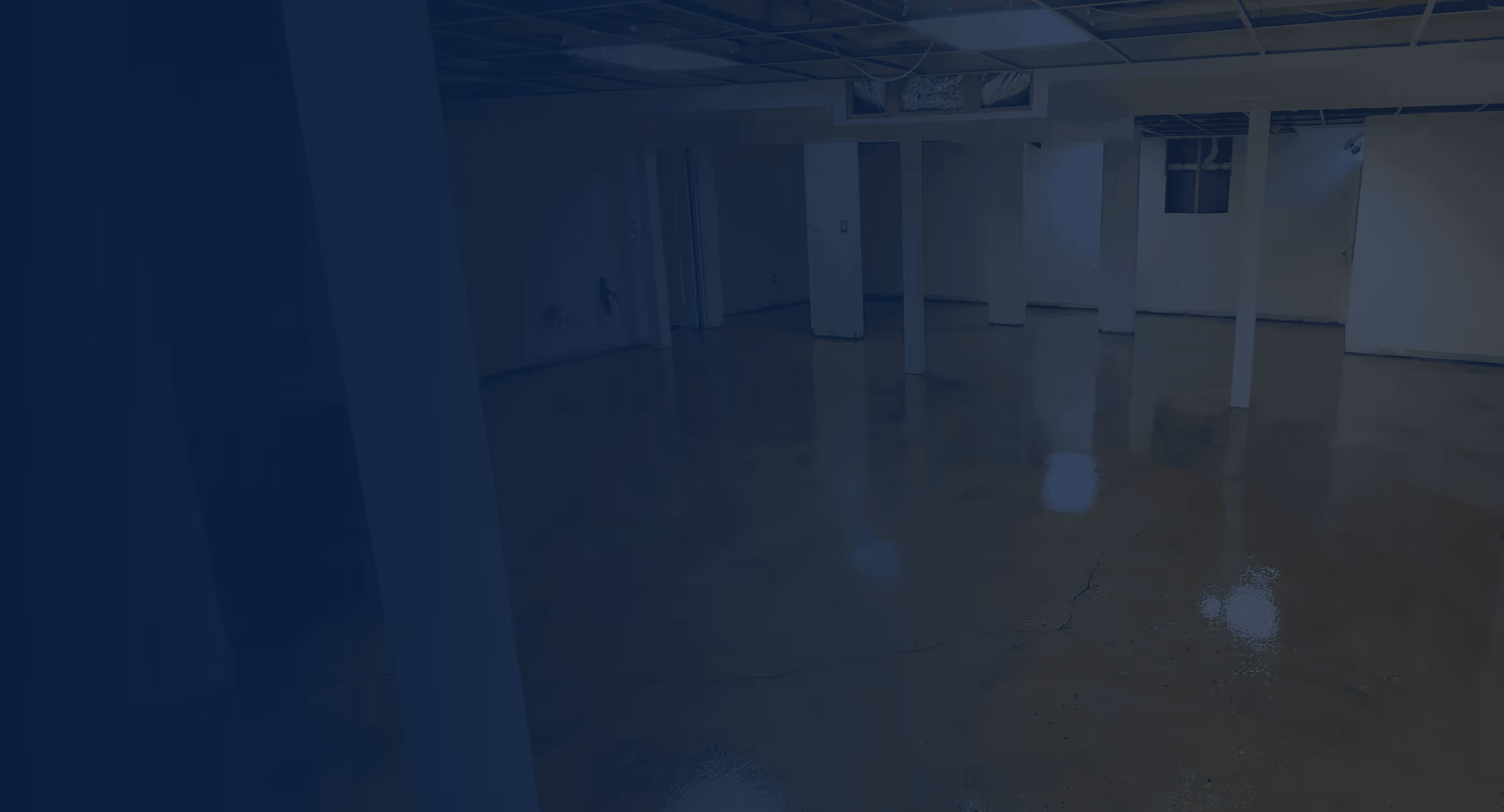 Polished concrete installation