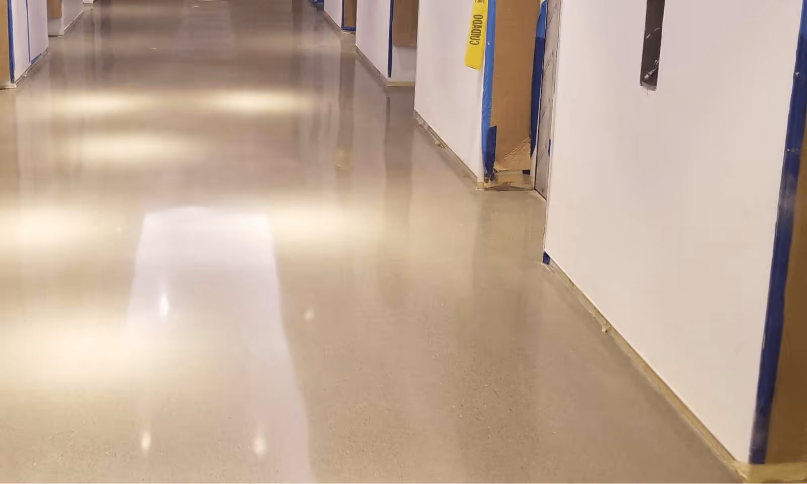Polished floor coating