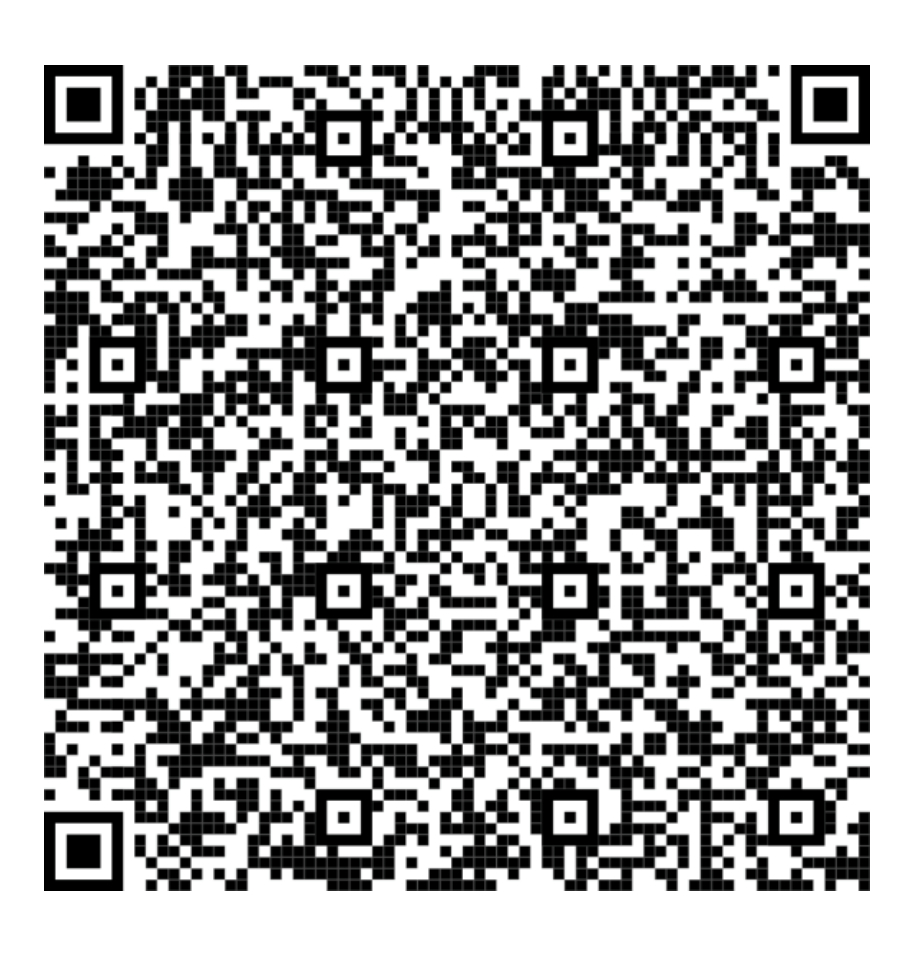 Square QR code pattern with black and white pixel blocks.