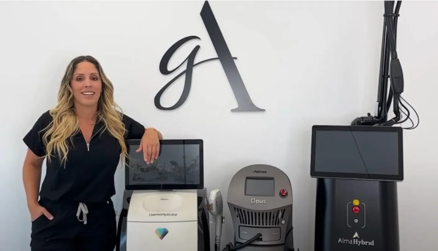 Dr. Linette Rivera with Alma Laser machines