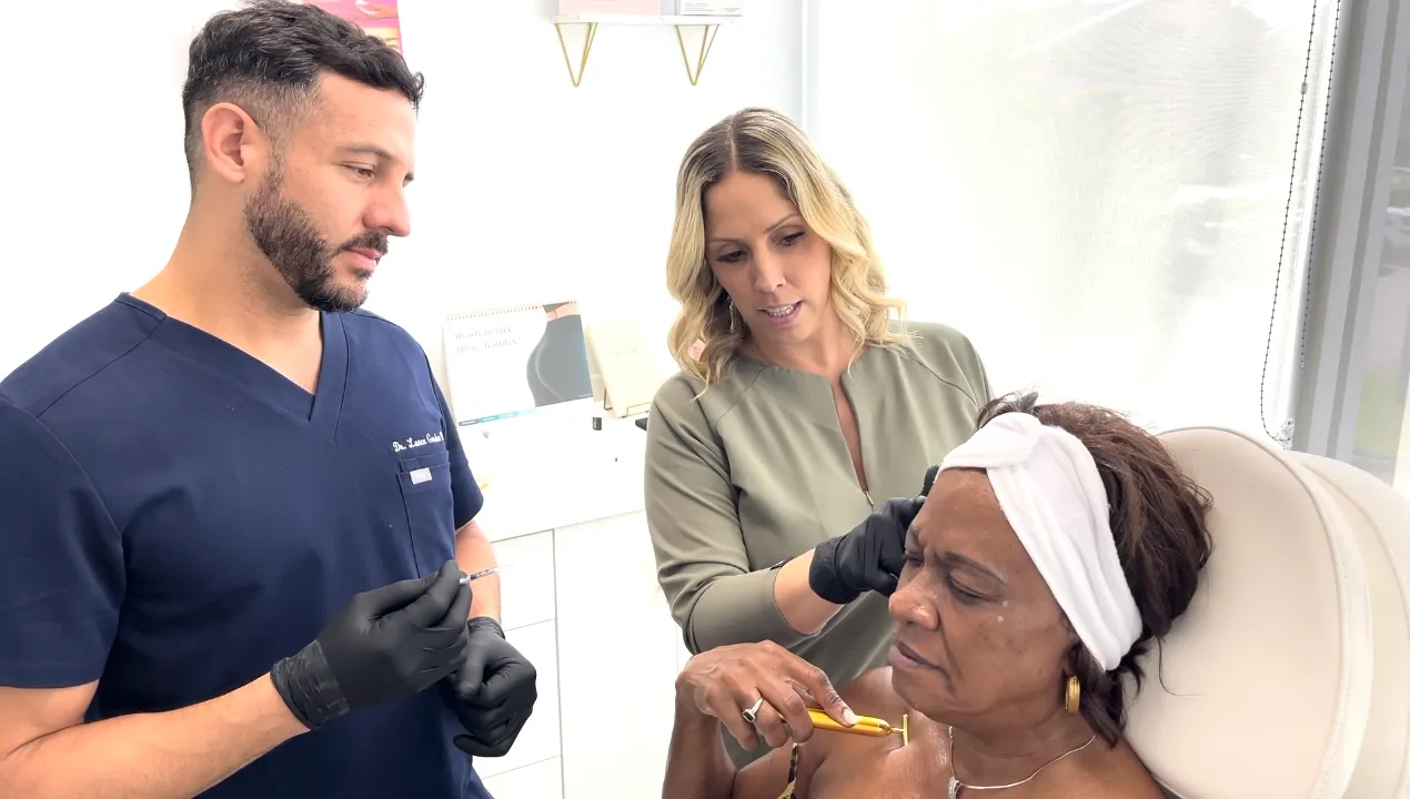 Woman receiving aesthetic treatments taught by Dr. Linette Rivera