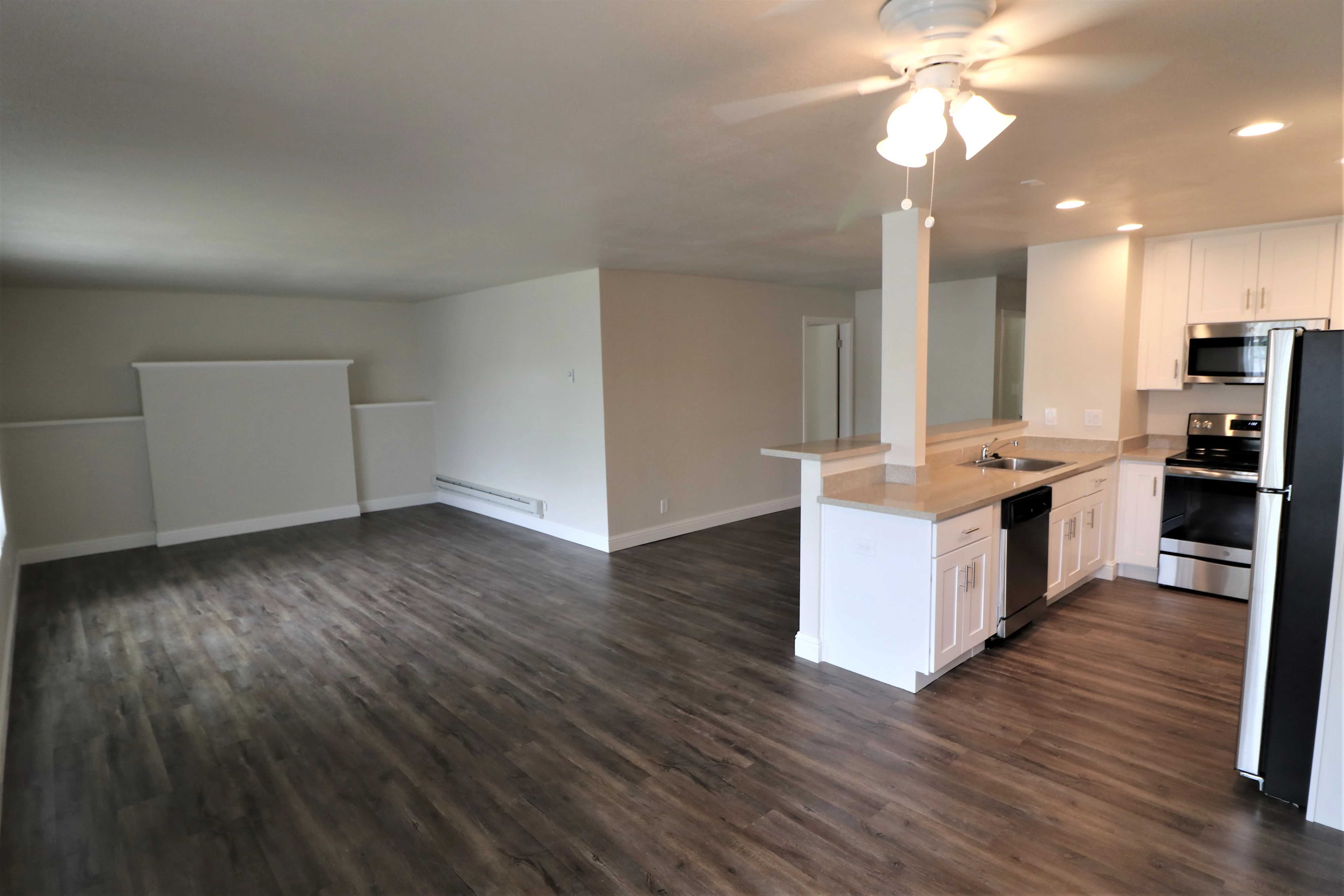 Kitchen and living room
