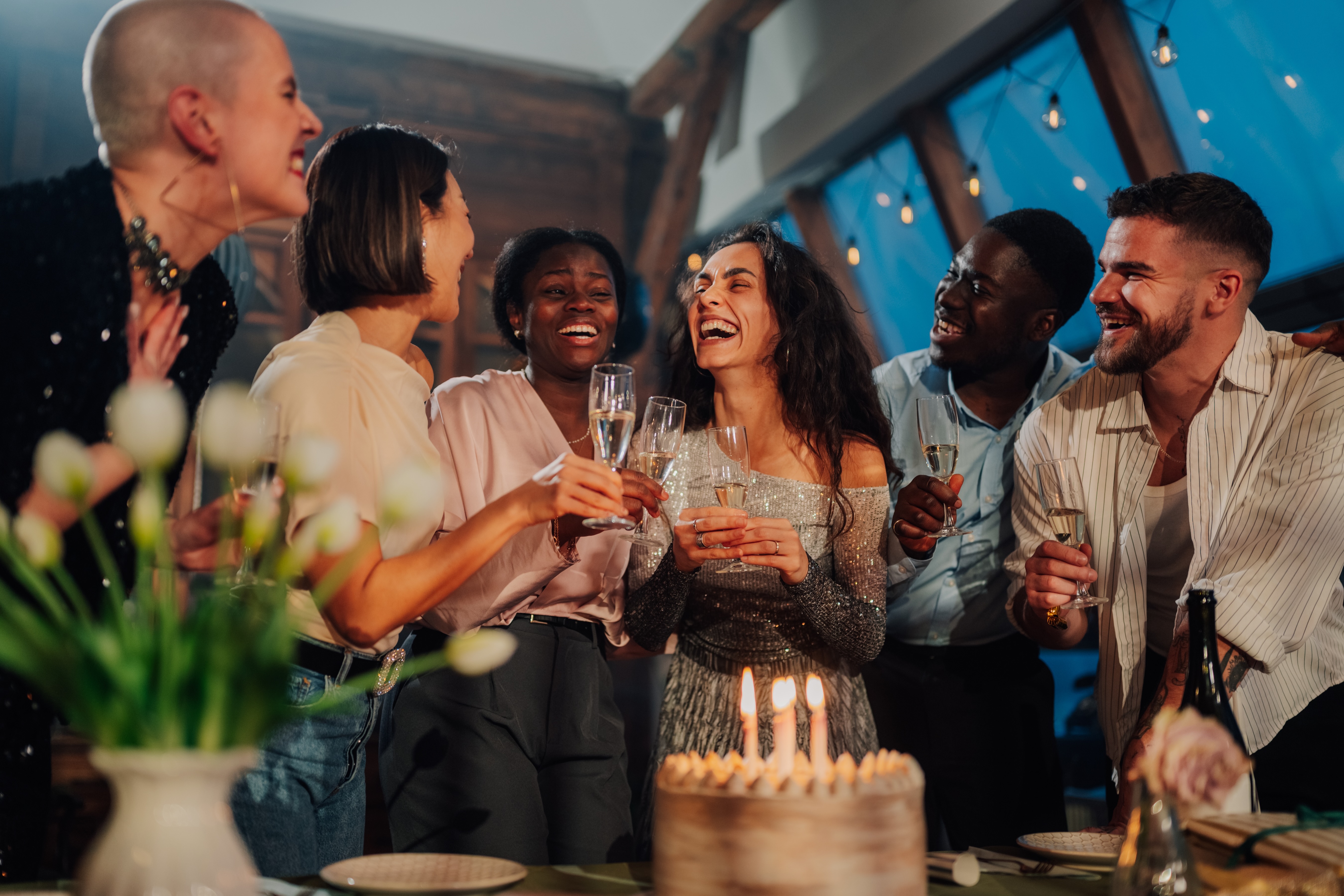 Friends hanging out stock photo