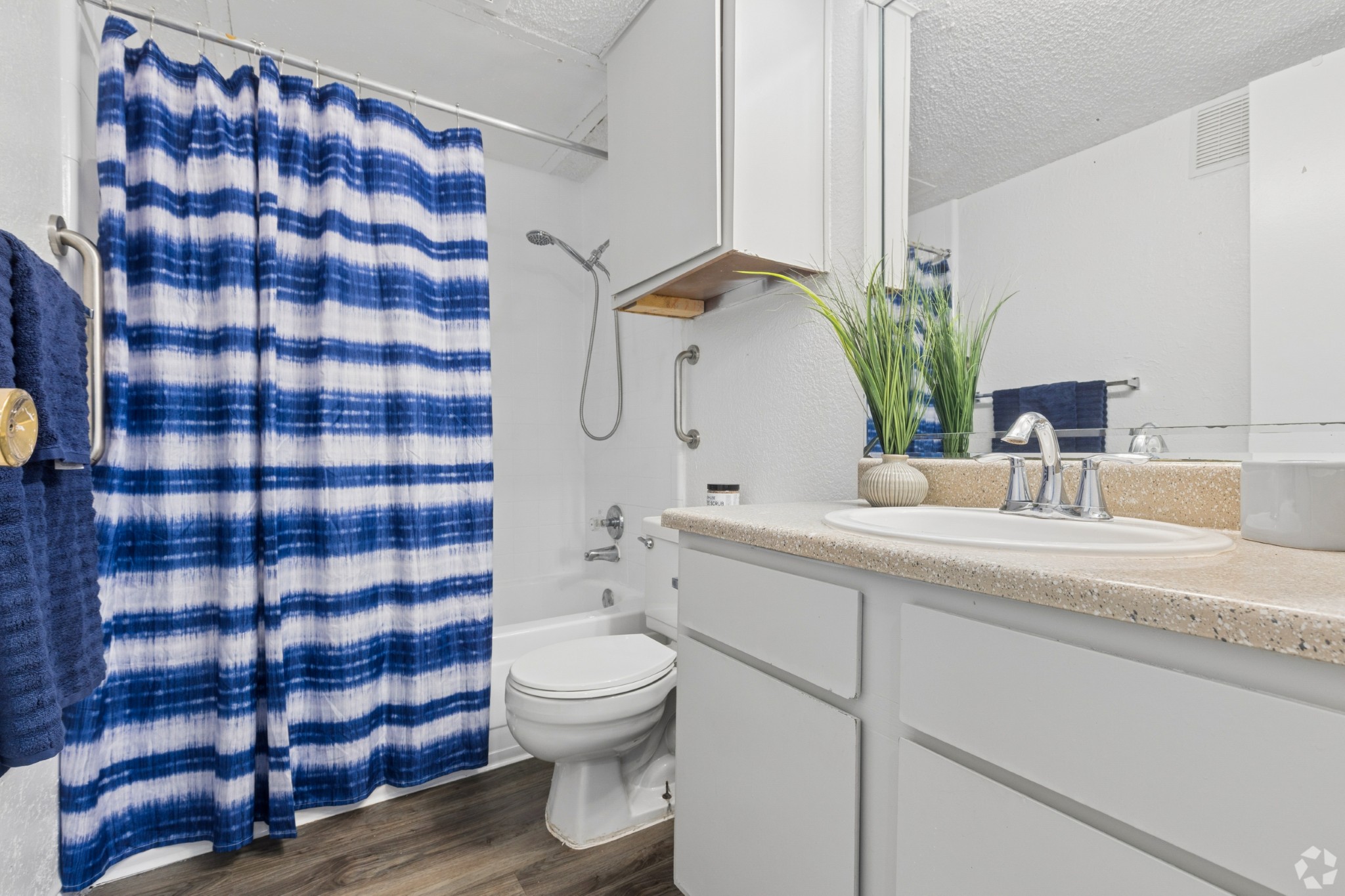 Bathroom at Crestbrook Apartments in Burleson, Texas