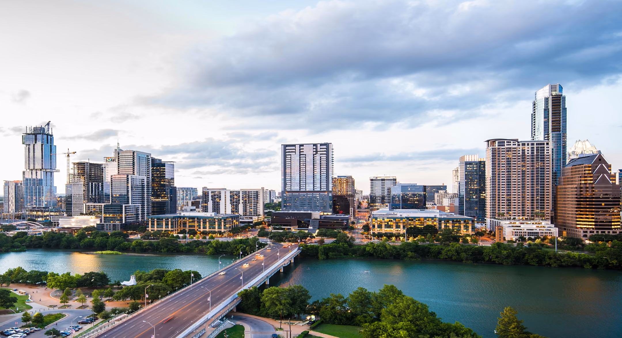 Austin skyline at sunset