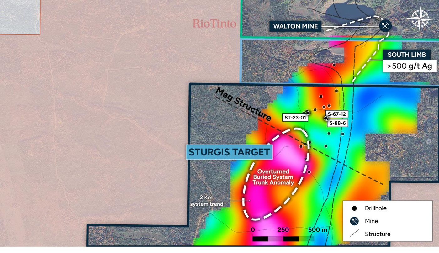 Detailed claim map, Sturgis-Walton Silver Project.