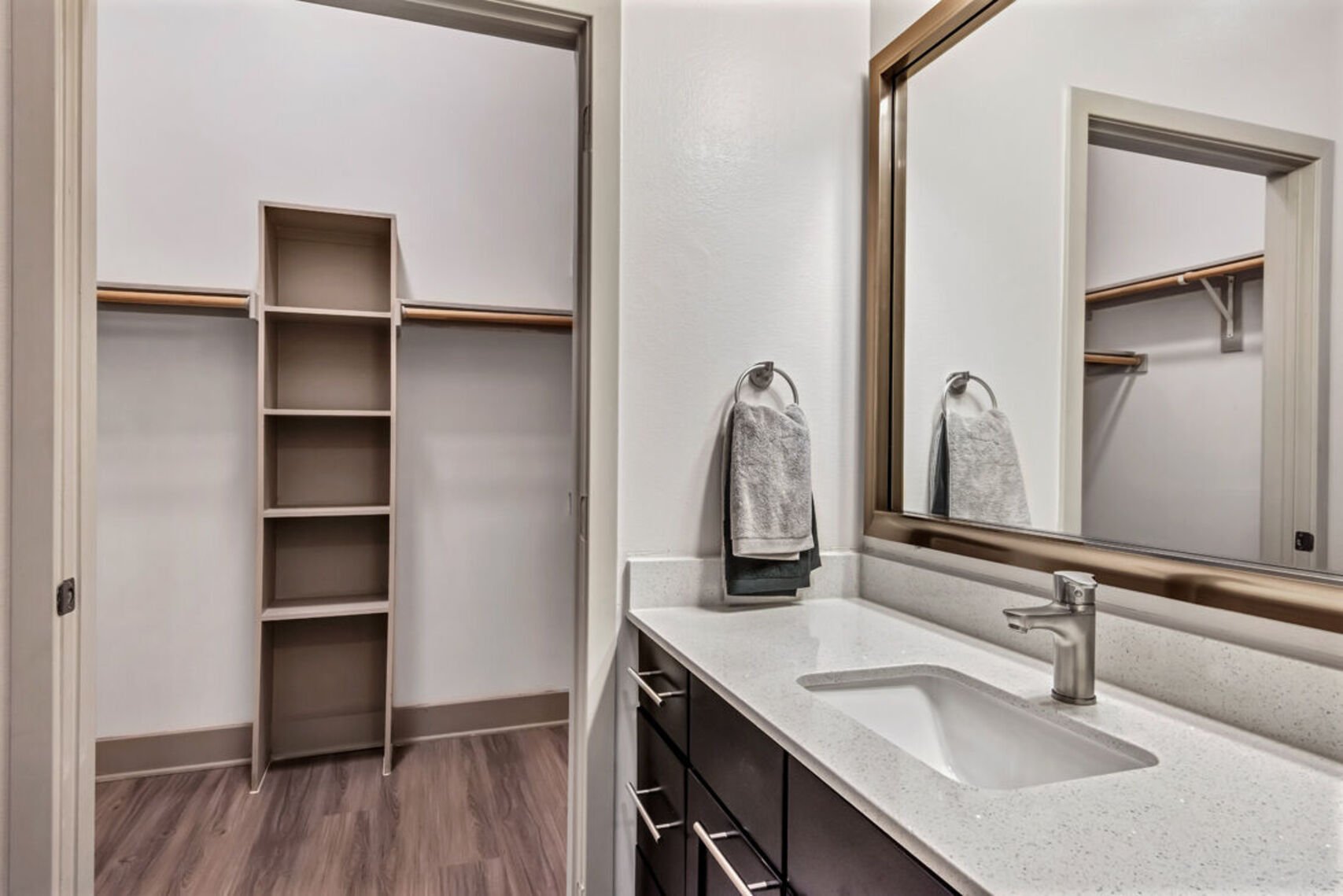 Bathroom and closet