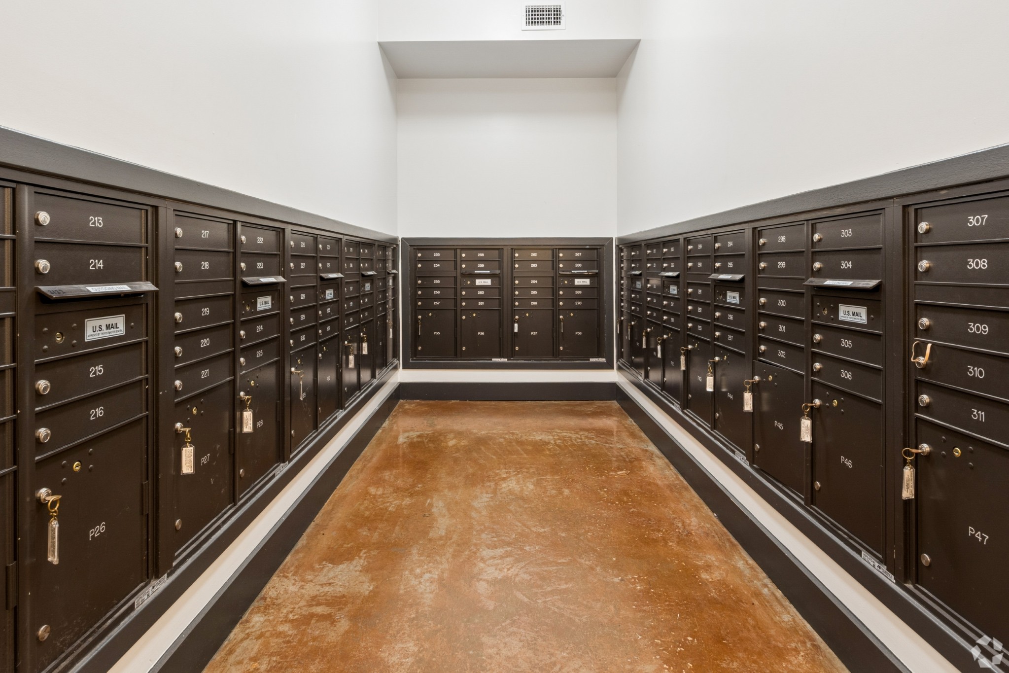 Mail Room at The Dakota at Bishop Arts Apartments in Dallas, Texas