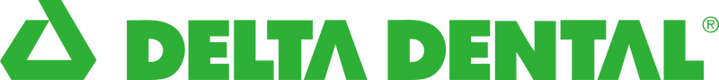 Delta Dental logo with a blue triangle delta symbol next to the words Delta Dental in dark blue letters