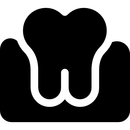 Icon of gums and a tooth representing gum contouring