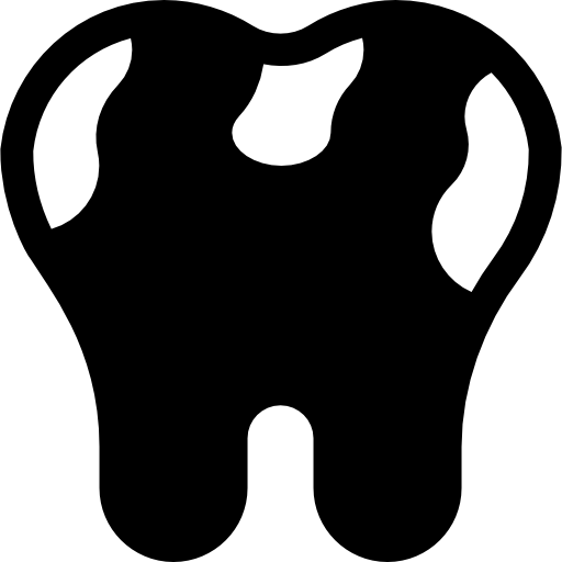Icon of a tooth being repaired representing dental bonding