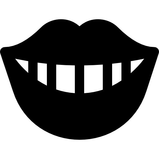Icon of a smiling mouth representing a smile makeover