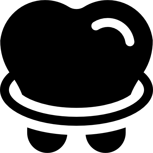 Icon of a clear aligner over a tooth representing Invisalign