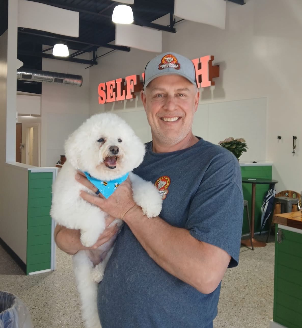 Jeff and a clean pup