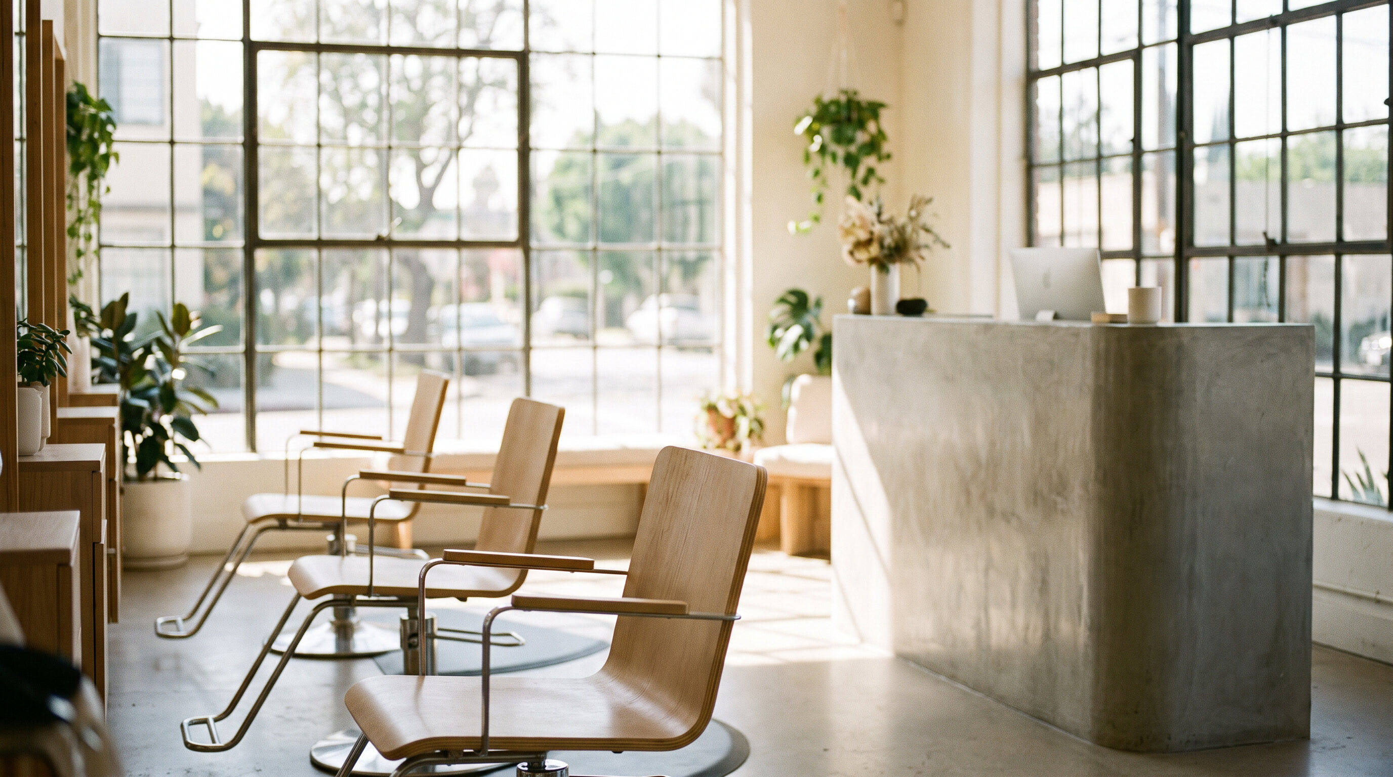 A quiet business interior prepared for customers