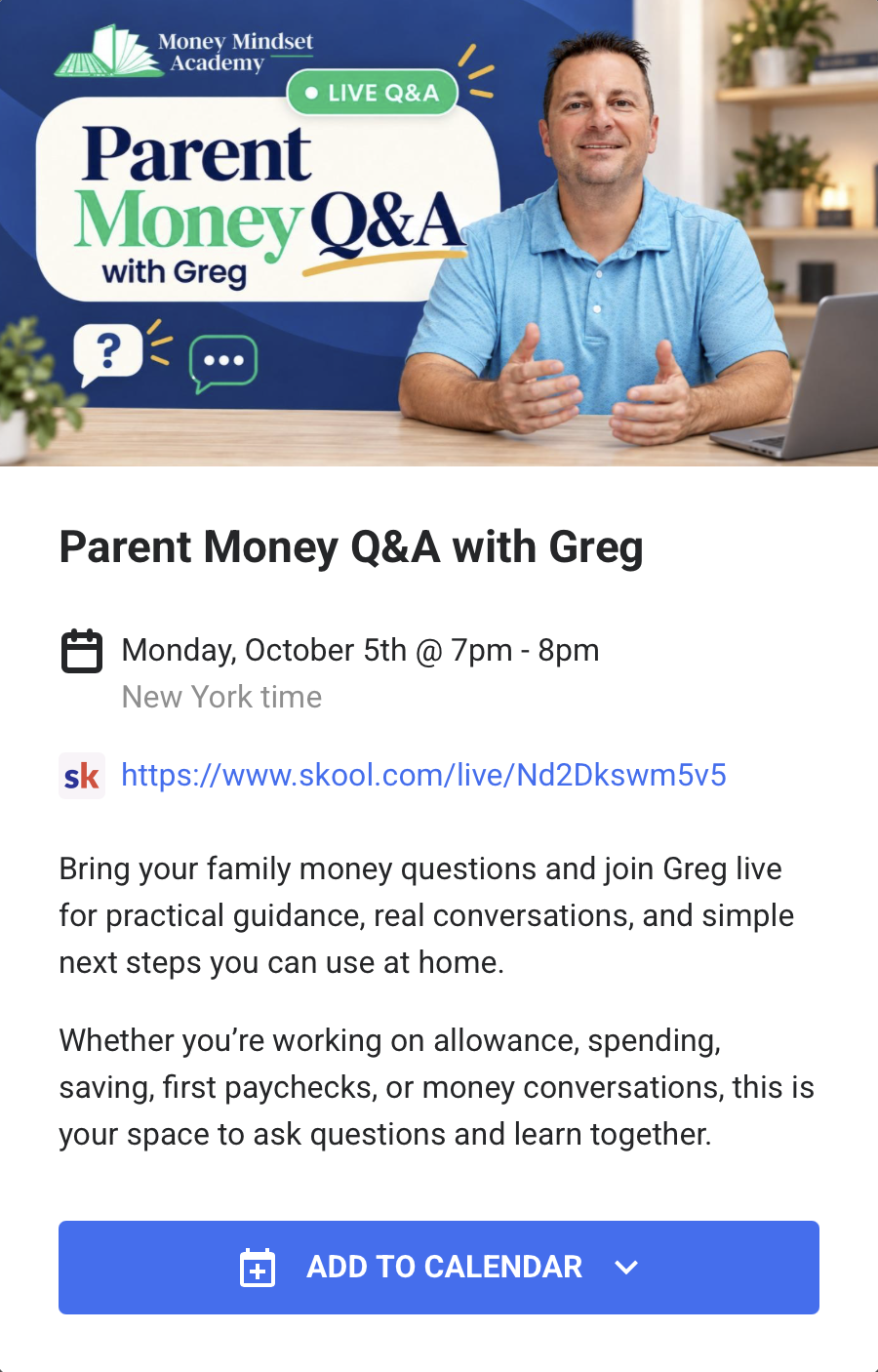Parent Money Mindset Book Cover