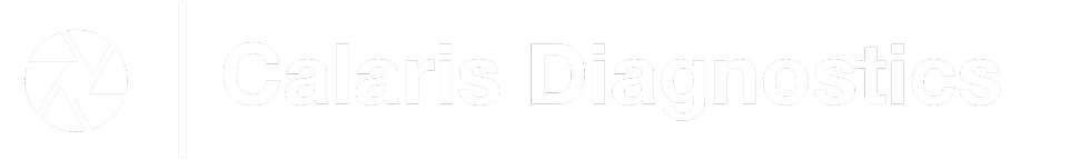 Calaris Diagnostics horizontal logo in white