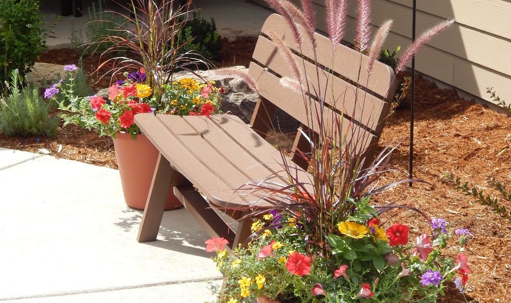 Garden at our senior care facility in Littleton