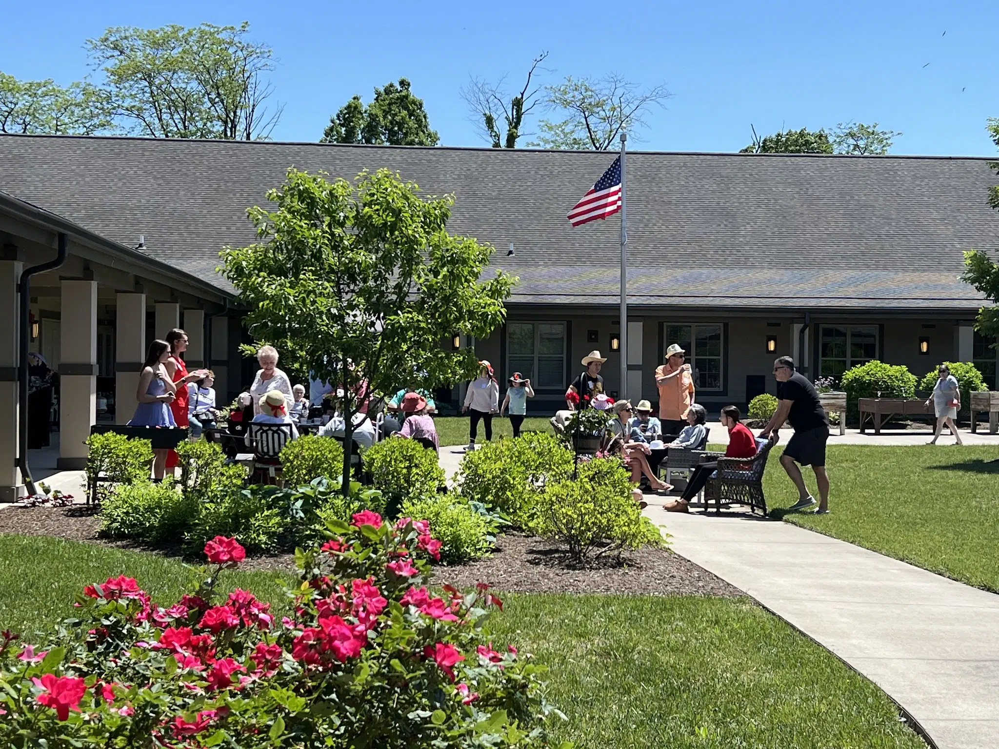 garden area during a family event