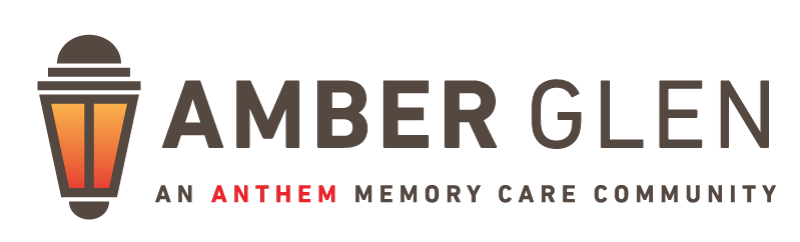 Harvester Place logo, an Anthem Memory Care community, featuring a lantern icon and text in a modern font.