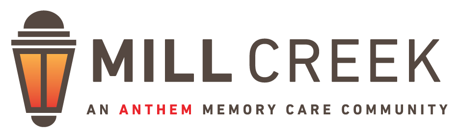 Harvester Place logo, an Anthem Memory Care community, featuring a lantern icon and text in a modern font.