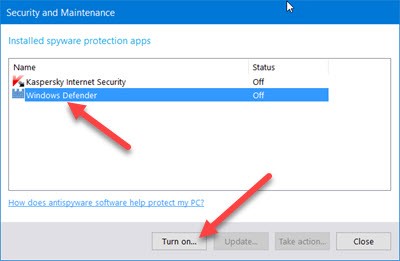 Security and Maintenance window
