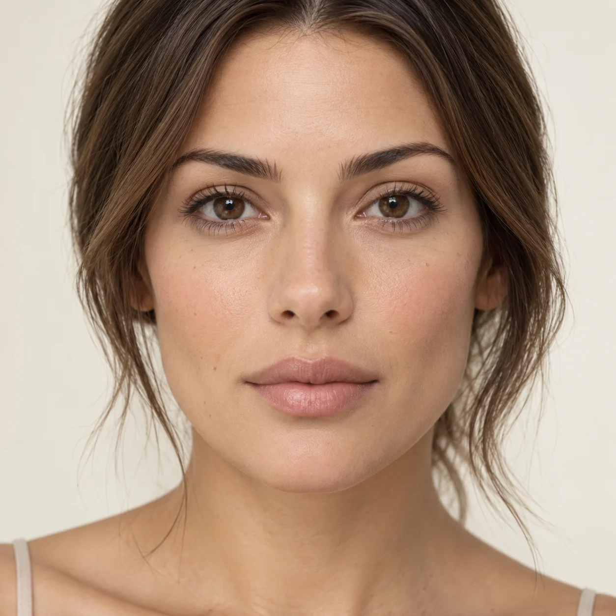 Close view of uneven lips, an asymmetry that dermal filler can correct